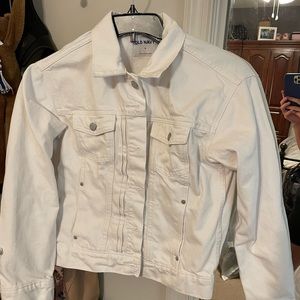 Brand new old navy white jean jacket never worn womens size medium